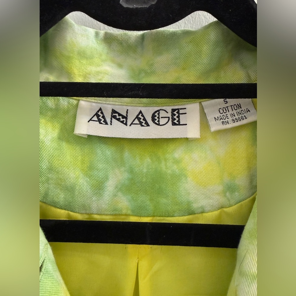 ANAGE Vintage Art To Wear Tie Dye Beaded Jacket S - Picture 3 of 12
